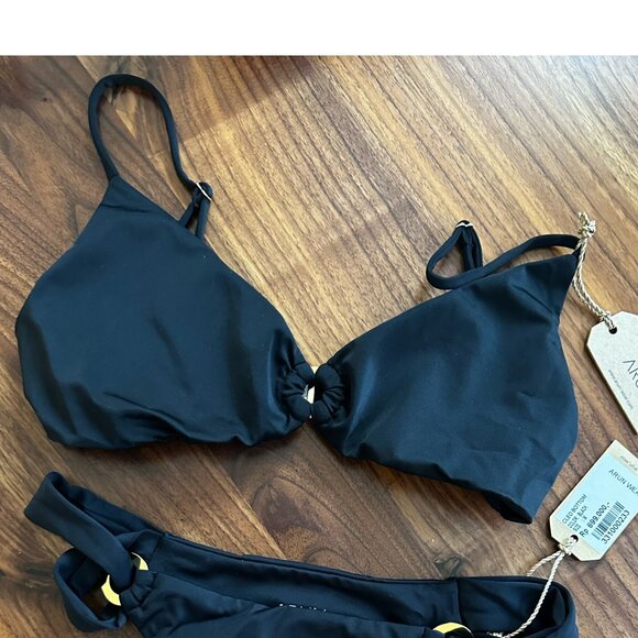 NEW Arun Cleo Black Bikini Top Size Large - Picture 4 of 6